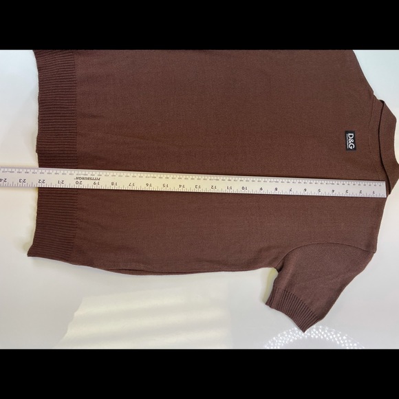 VTG Dolce & Gabbana D&G Knit Top Shirt Brown 44 - Picture 6 of 8
